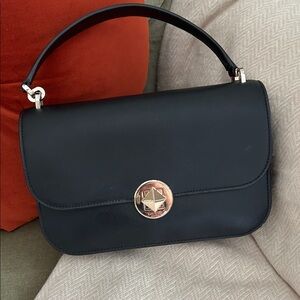 Kate spade ♠️ Audrey Flap crossbody 
Black Leather Handbag
